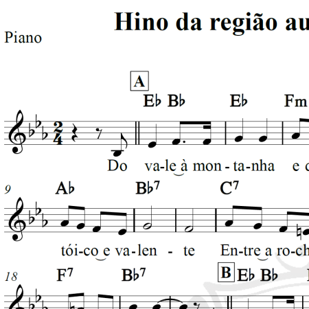 Hino da região autônoma da Madeira - Piano/Vocal