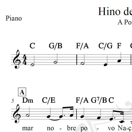 Hino de Portugal - Piano/Vocal