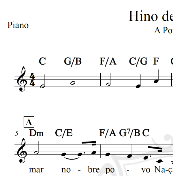 Hino de Portugal - Piano/Vocal