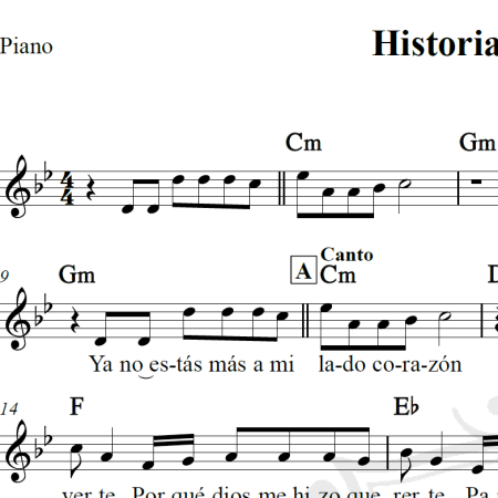 Historia de un amor - Piano/Vocal