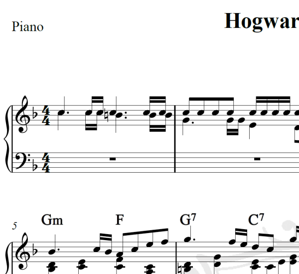 Hogwarts' March - Piano