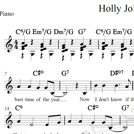 Holly Jolly Christmas - Michael Bubblé - Piano/Vocal