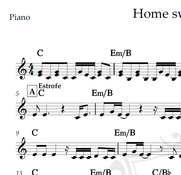 Home sweet home - Motley Crue - Piano