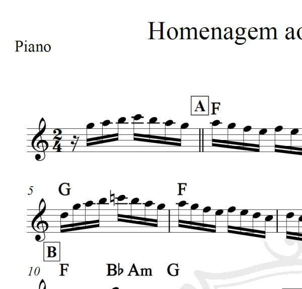 Homenagem ao maestro Chicão - Dominguinhos - Piano