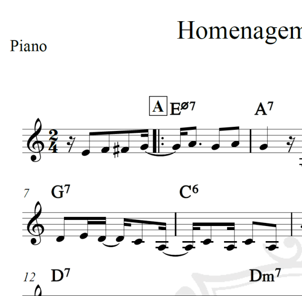 Homenagem ao malandro - Chico Buarque - Piano