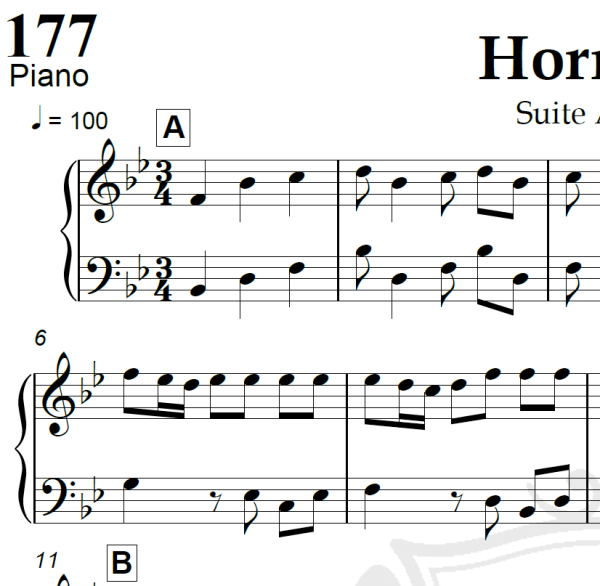 Hornpipe (Suite Aquática) - Haendel - Piano