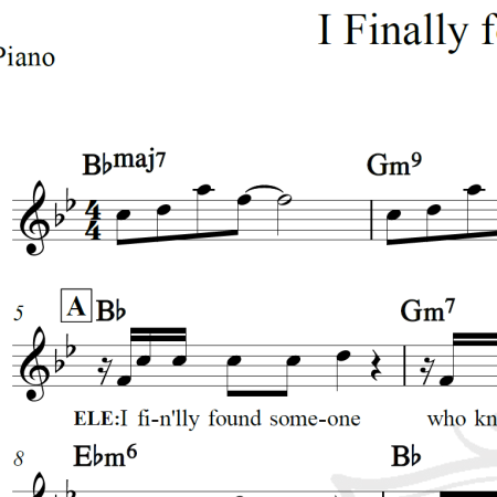 I Finally found someone - Barbra Streisand e Bryan Adams - Piano/Vocal