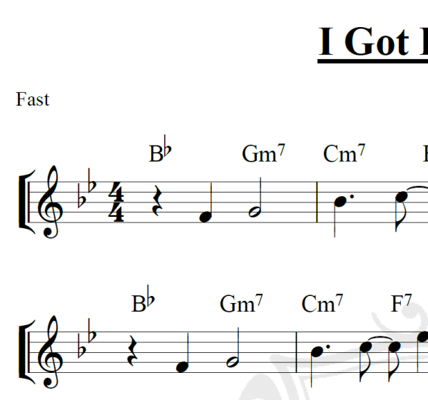 I Got Rhythm - Piano