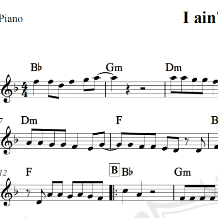 I ain't worried - One Republic - Piano