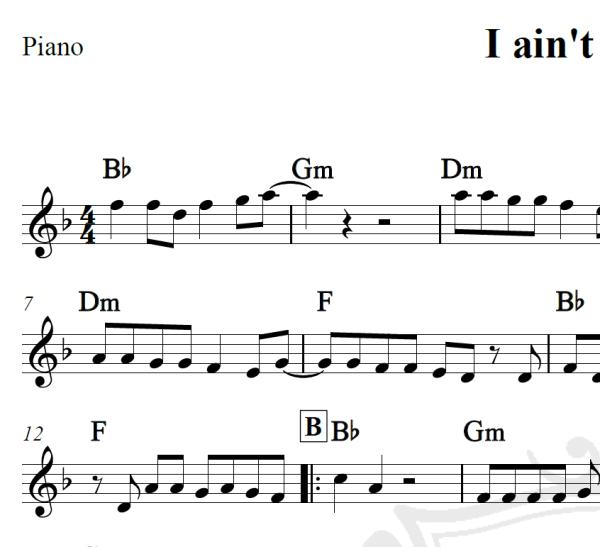 I ain't worried - One Republic - Piano