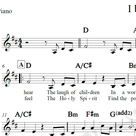 I believe - Eric Levi - Piano/Vocal