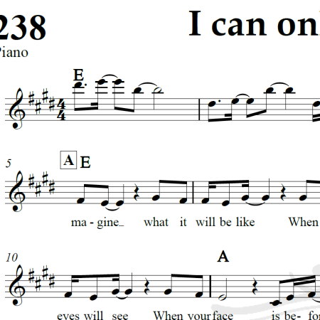 I can only imagine - Mercy Me - Piano/Vocal