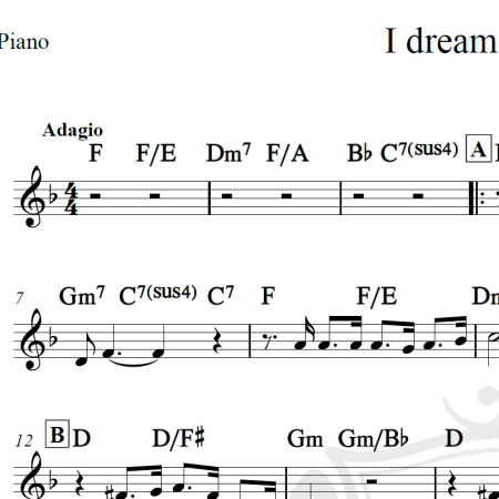 I dreamed a dream - Piano