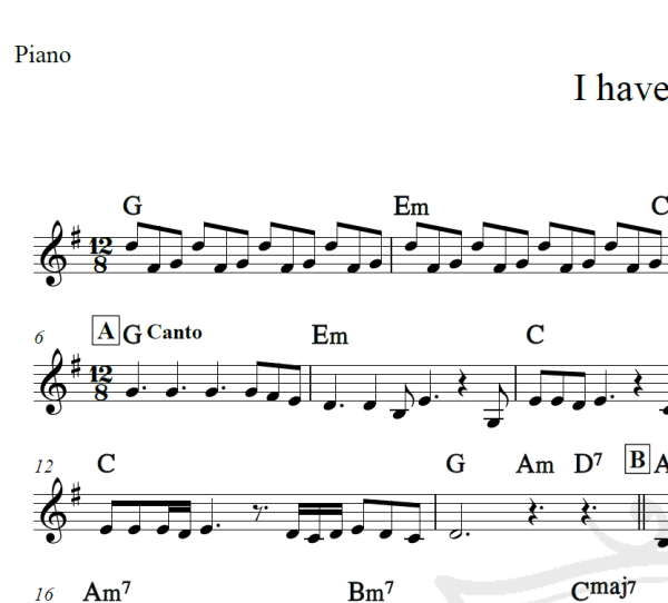 I have nothing - Whitney Houston - Piano