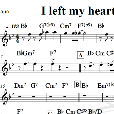 I left my heart in San Francisco - Cifra