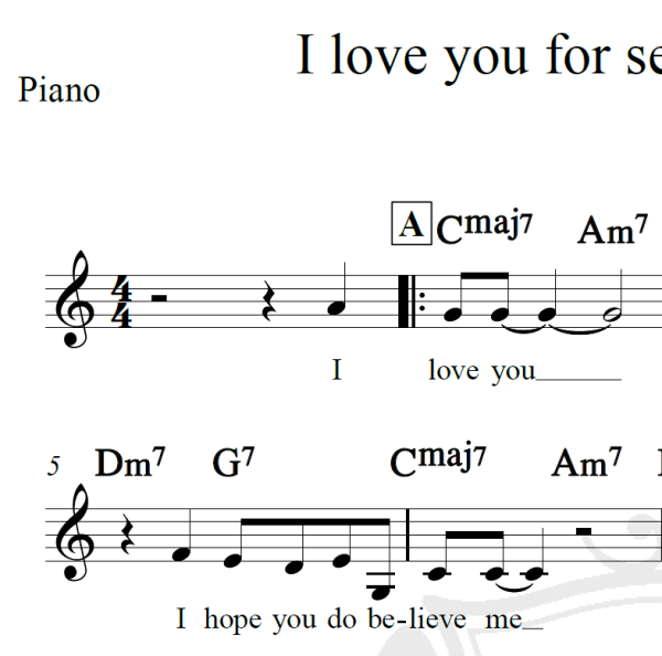 I love you for sentimental reasons - Nat King Cole - Piano/Vocal