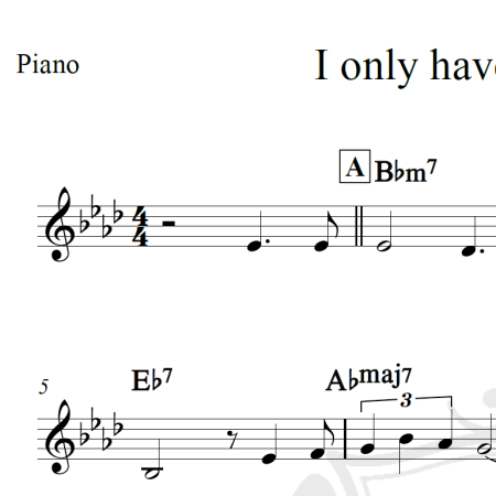 I only have eyes for you - Piano