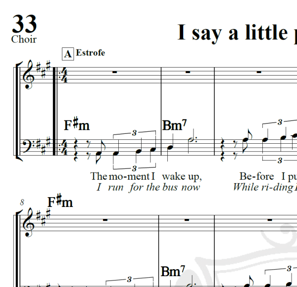 I say a little prayer for you - Burt Bacarah - Arranjo Coral