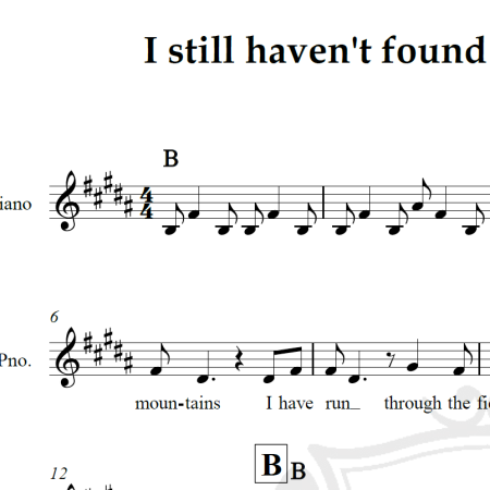 I still haven't found what I'm looking for - U2 - Arranjo Coral