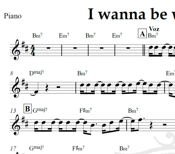 I wanna be where you are - The Jackson's Five - Piano