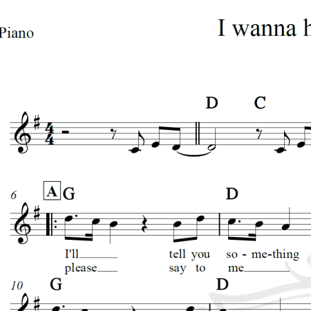 I wanna hold your hand - The Beatles - Piano/Vocal