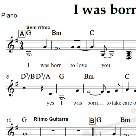 I was born to love you - Queen - Piano/Vocal