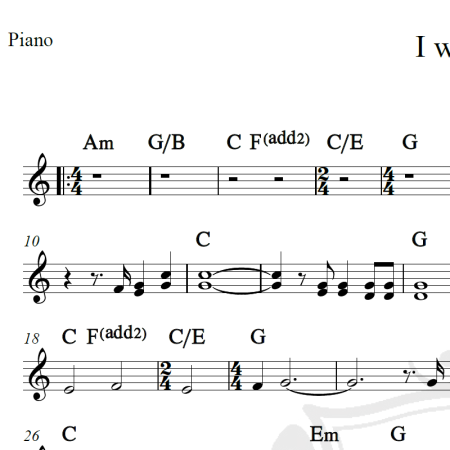 I will wait - Mumforf & Sons - Piano