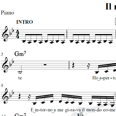 Il mondo - Jimmy Fontana - Piano/Vocal