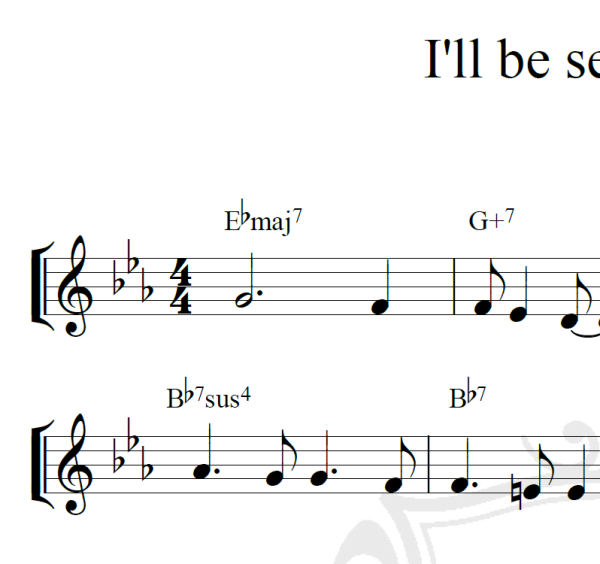 I'll be seeing you - Piano