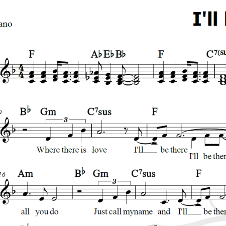 I'll be there - Michael Jackson - Piano/Vocal