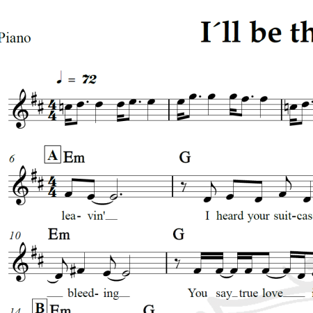 I´ll be there for you - Bon Jovi - Piano/Vocal