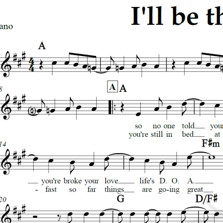 I'll be there for you - The Rembrandts - Piano/Vocal