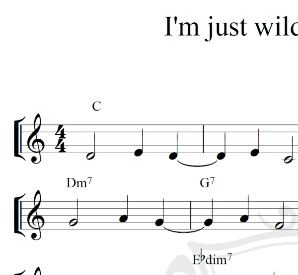 I'm just wild about Harry - Piano