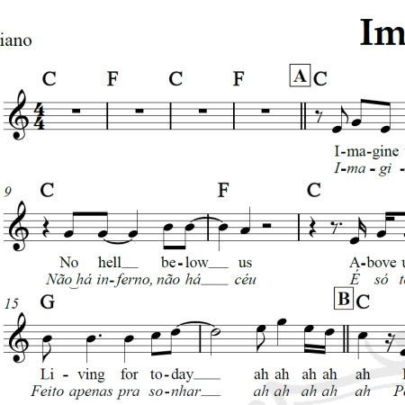 Imagine - John Lennon - Piano/Vocal