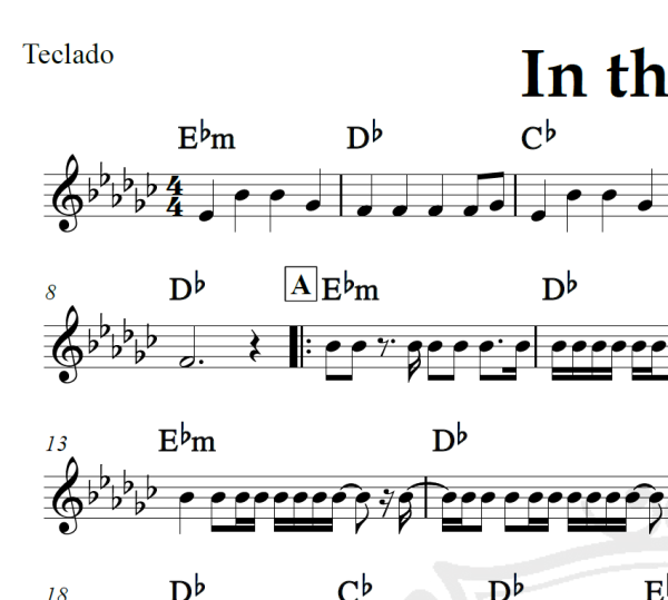 In the end - Linkin Park - Piano/Vocal