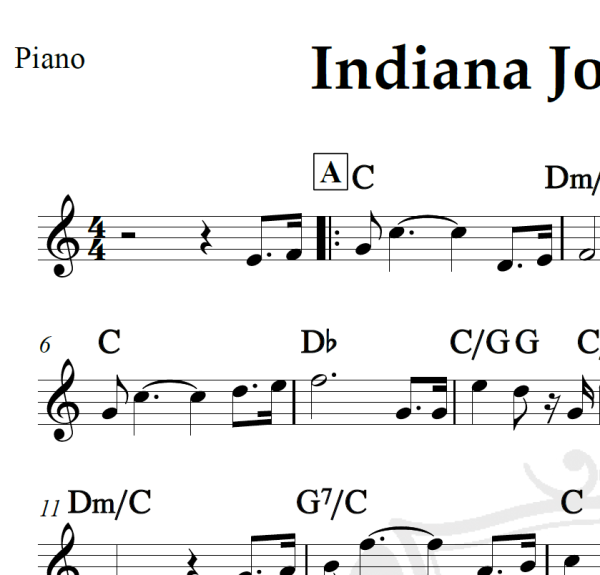 Indiana Jones Theme - Piano