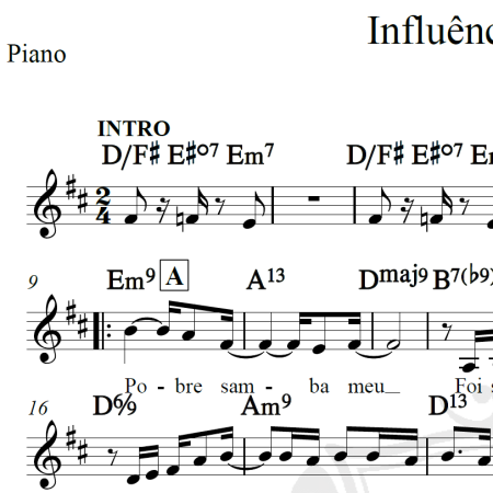 Influência do Jazz - Carlos Lyra - Piano/Vocal