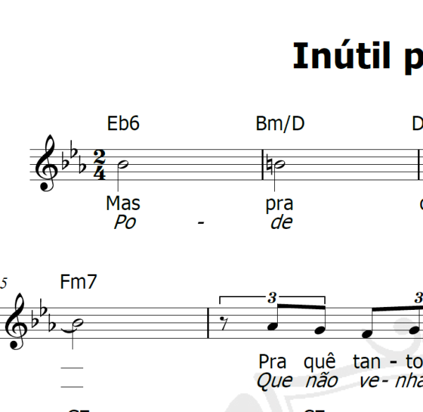 Inútil paisagem - Tom Jobim - Piano/Vocal