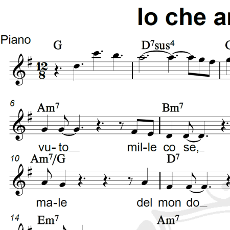 Io che amo solo te - Sergio Endrigo - Piano/Vocal