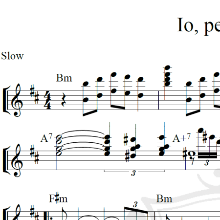 Io, per Amore - Piano