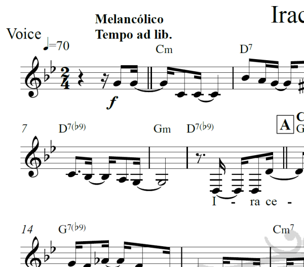 Iracema - Adoniram Barbosa - Piano/Vocal