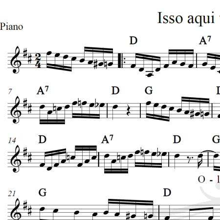 Isso aqui tá bom demais - Dominguinhos - Piano/Vocal