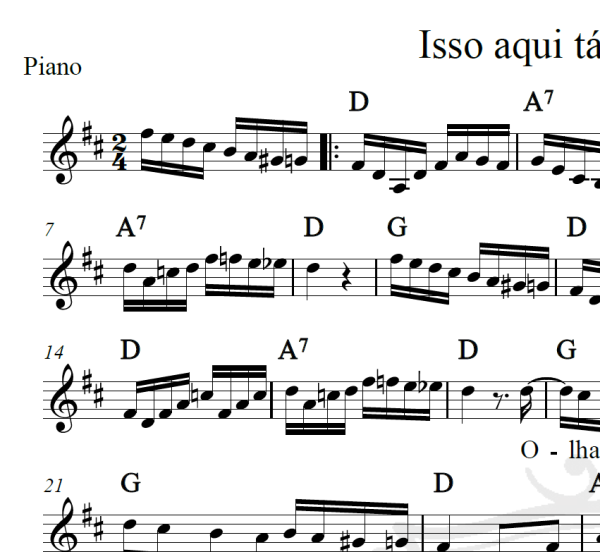 Isso aqui tá bom demais - Dominguinhos - Piano/Vocal