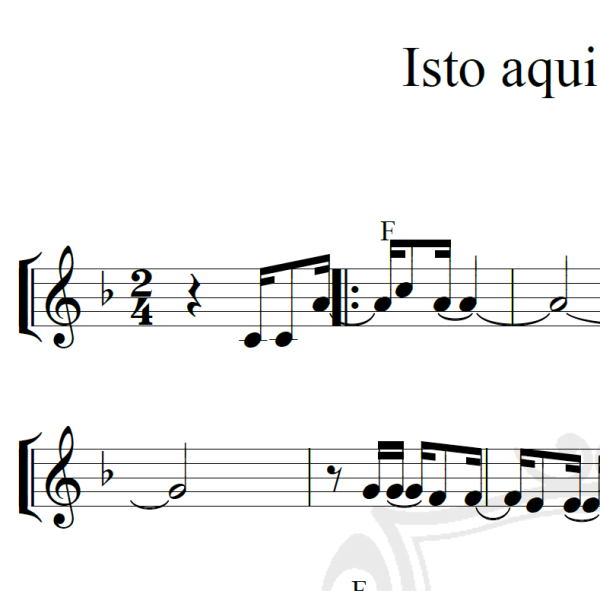 Isto aqui é o que é - Piano