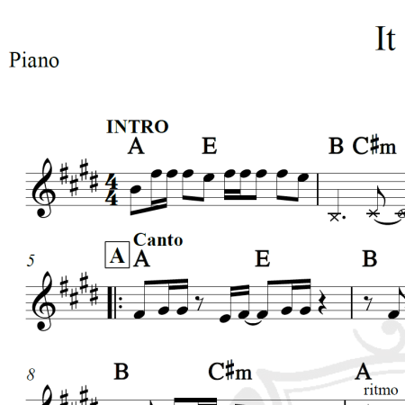 It Girl - Jason Derulo - Piano