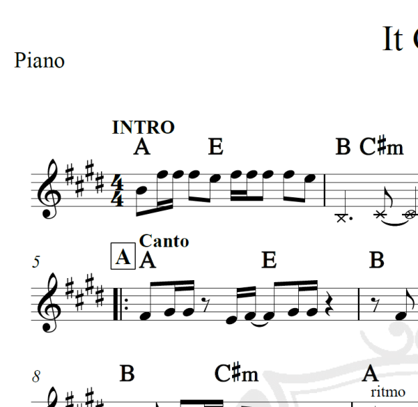 It Girl - Jason Derulo - Piano