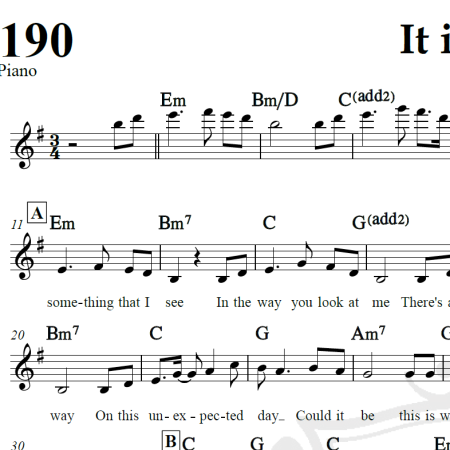 It is you - Dana Glover - Piano/Vocal