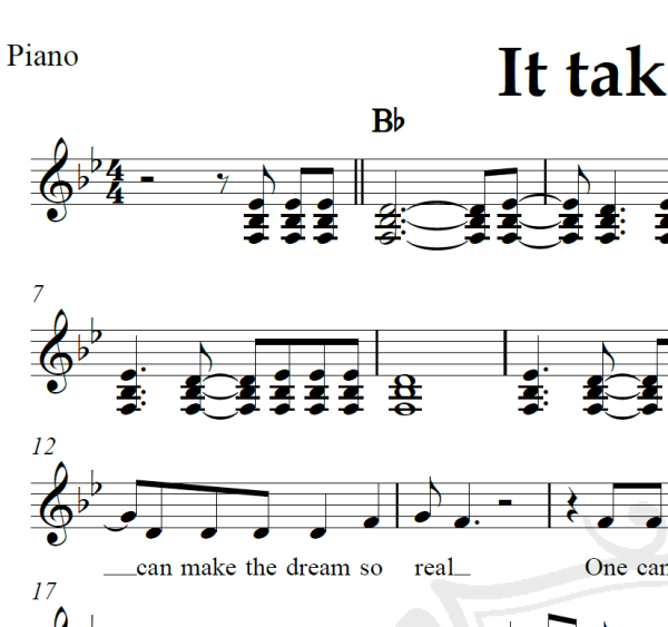 It takes two - Tina Turner e Rod Stewart - Piano/Vocal