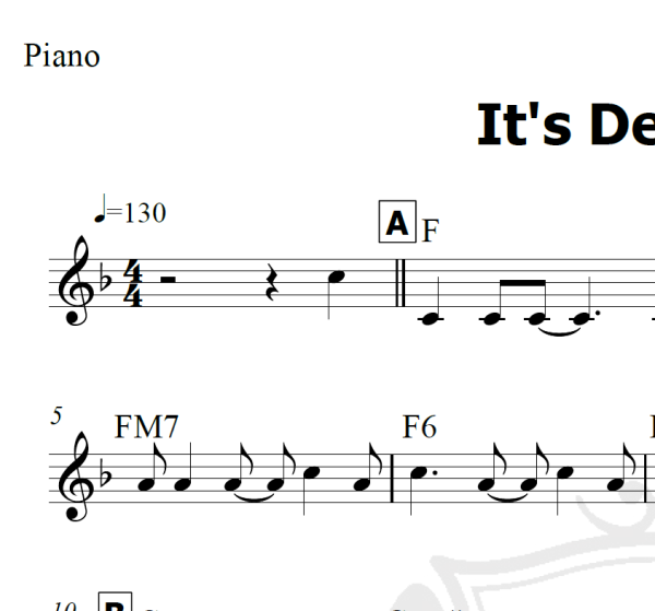 It's De-Lovely - Piano