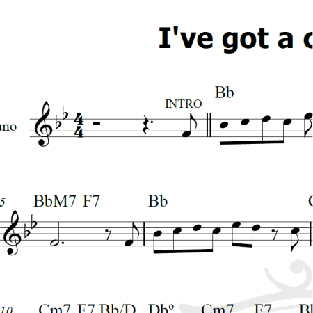 I've got a crush on you - Piano